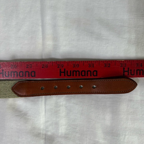 Hand Stitched Needlepoint & Leather  NAUTICAL FLAGS Size 29 Beige Initials NHP - Picture 2 of 4